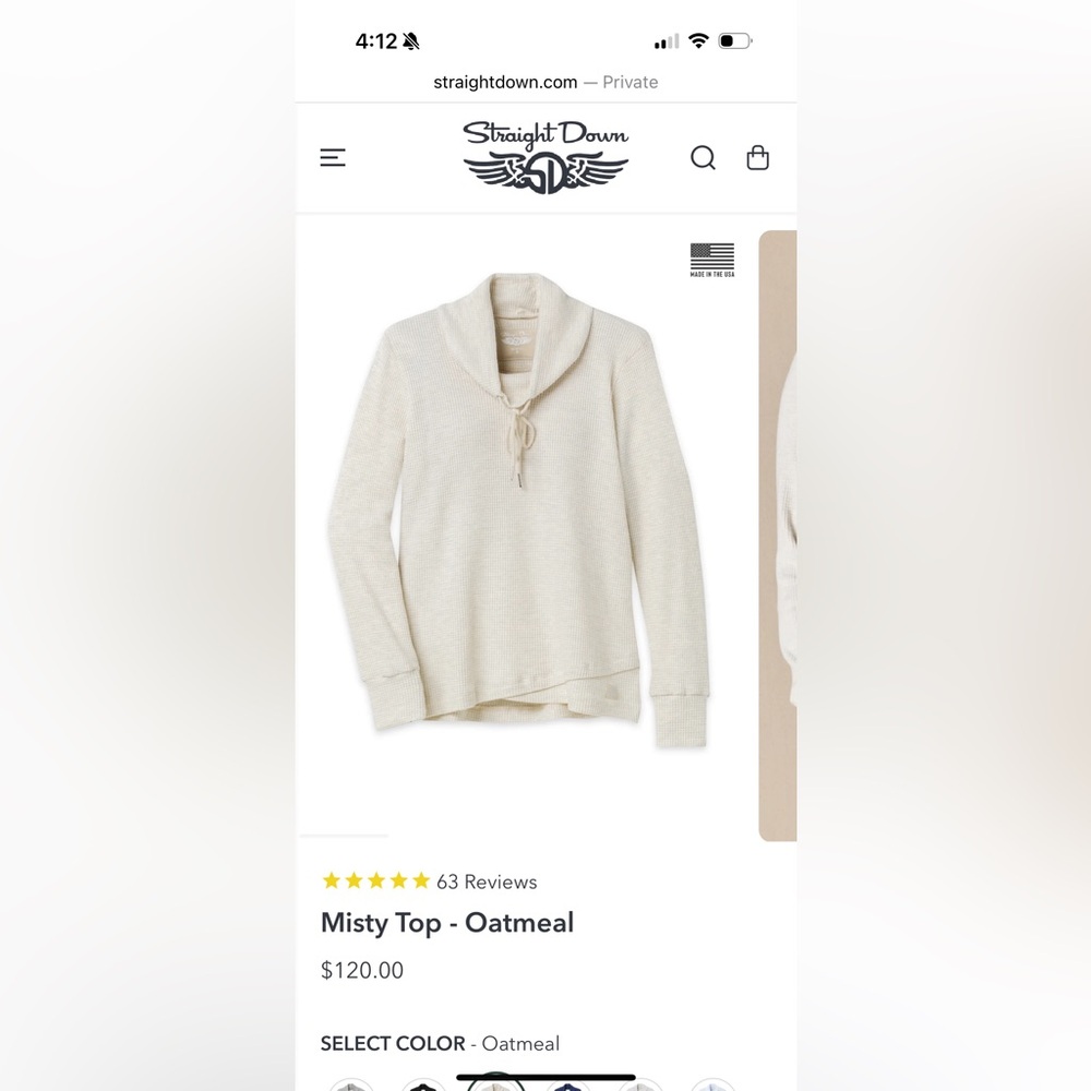 NWT Straight Down Misty Top — Montage Deer Valley